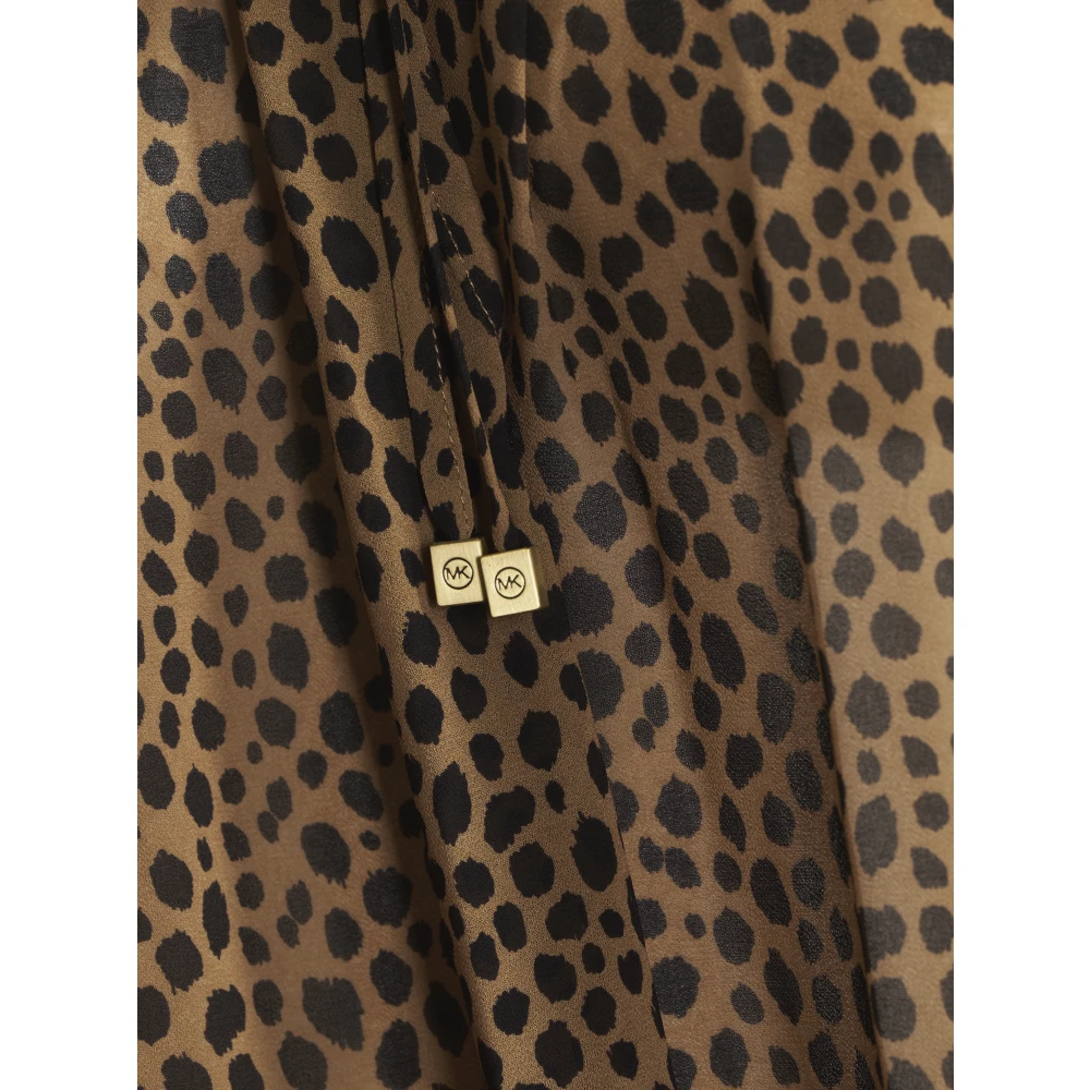 Michael Kors Luipaardprint Bruine Blouse Vrouw Brown Dames
