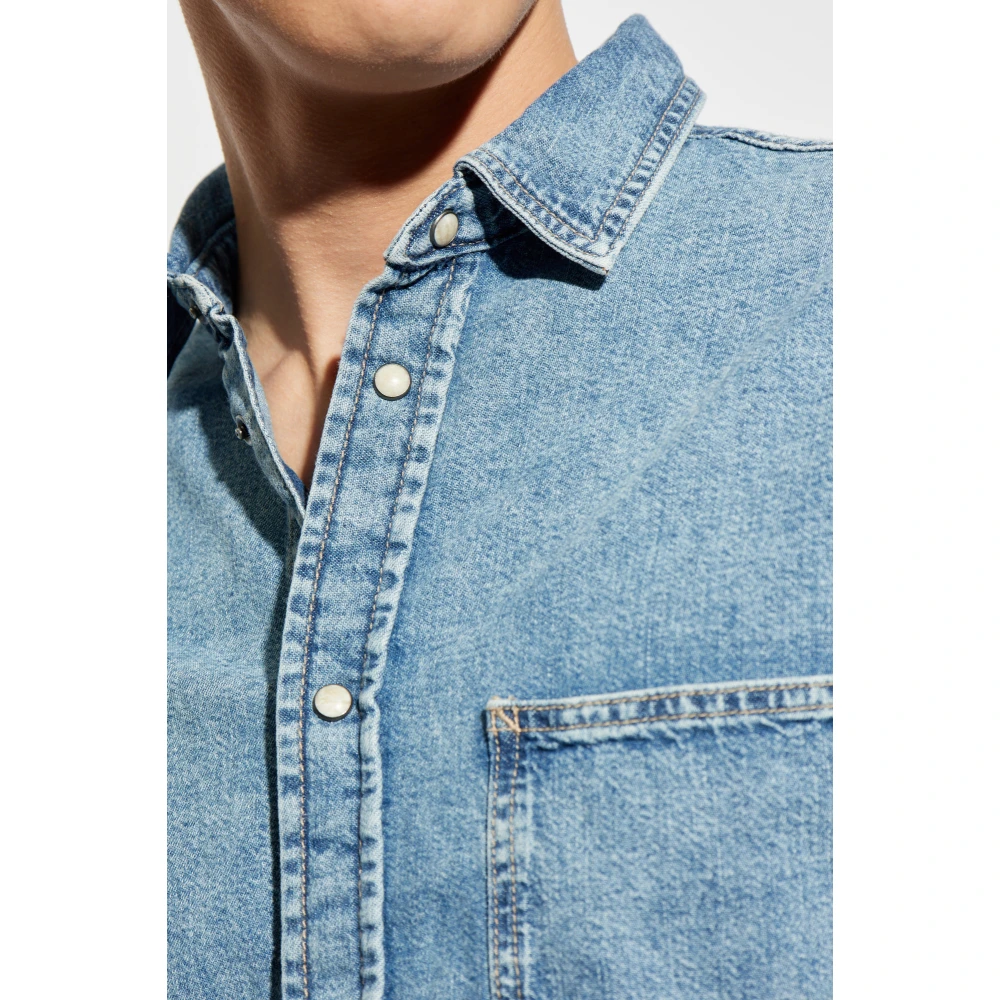Samsøe Sadamon Denim Overhemd Blue Heren