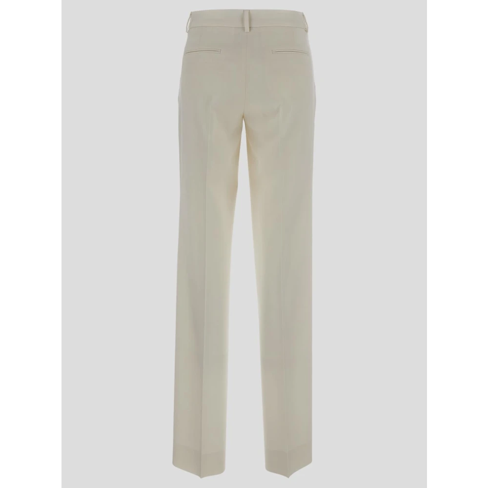 Lardini Wollen Klassieke Broek Beige Dames