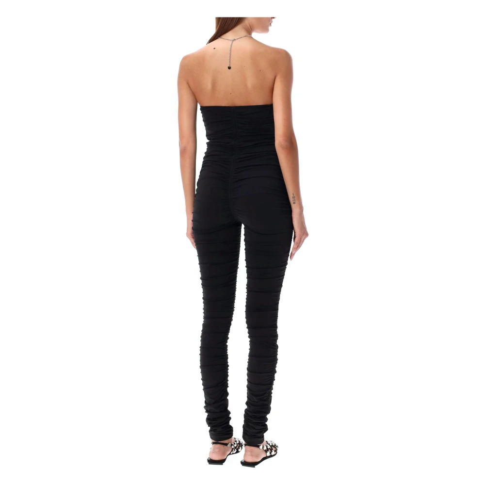 The Attico Zwart Gedrapeerd Jumpsuit Buitenkleding Black Dames