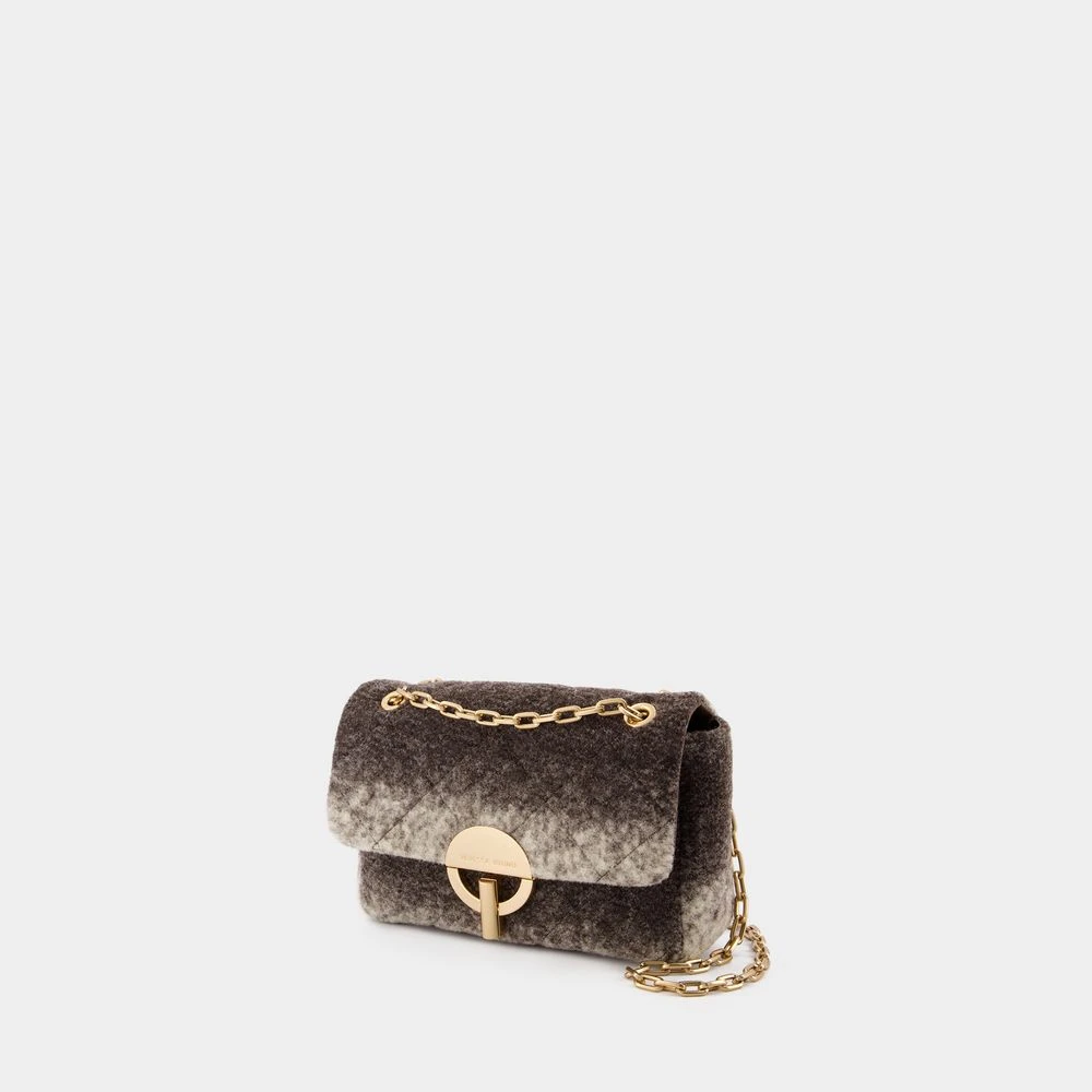 Vanessa Bruno Bruine Maan Crossbody Katoen Wol Tas Brown Dames