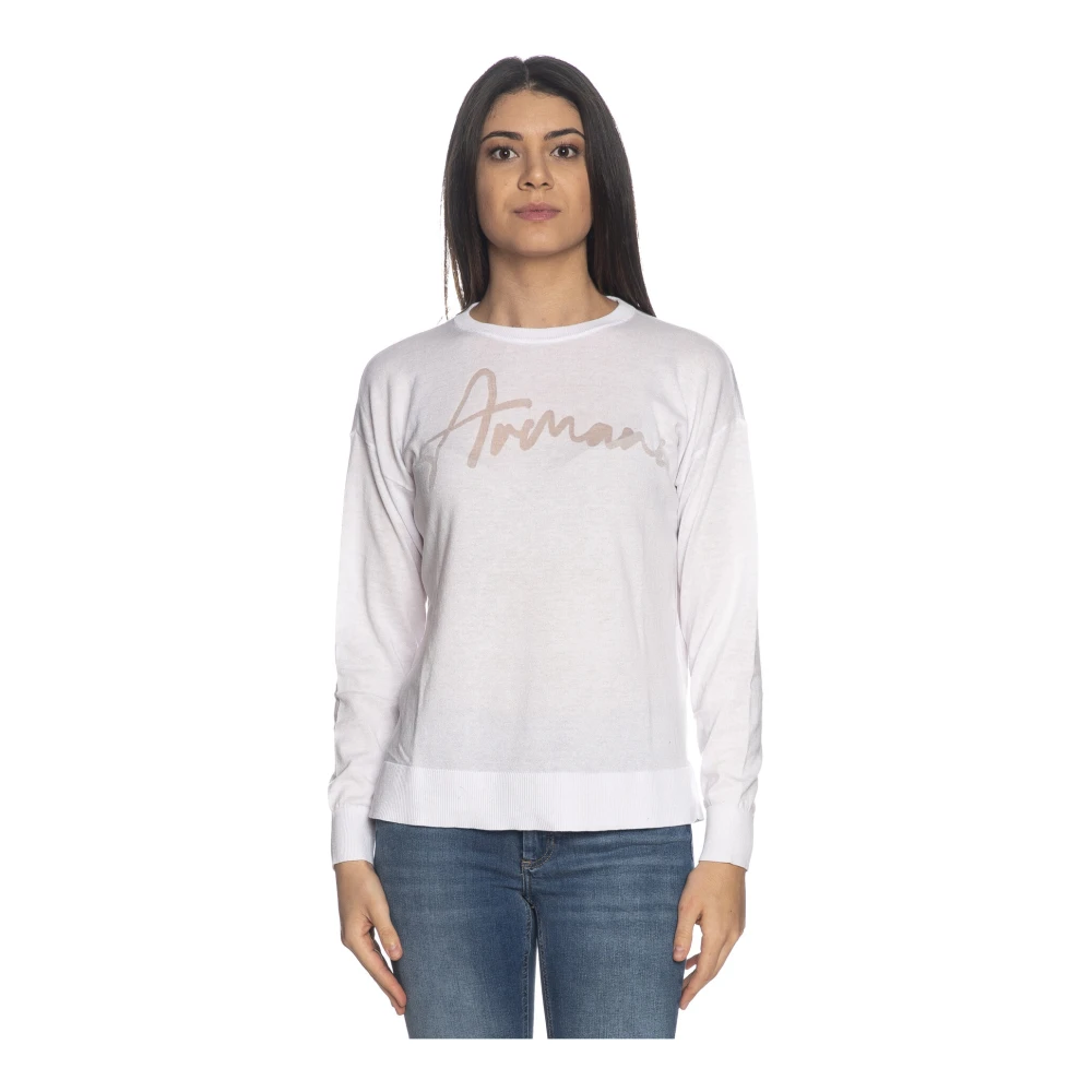 Armani Exchange Vrouw Wit Truien & Vesten Dames, M, Sweatshirt