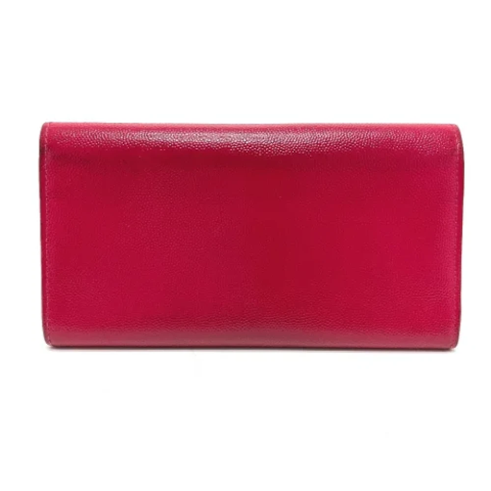 Yves Saint Laurent Vintage Pre-owned Leather wallets Pink Dames