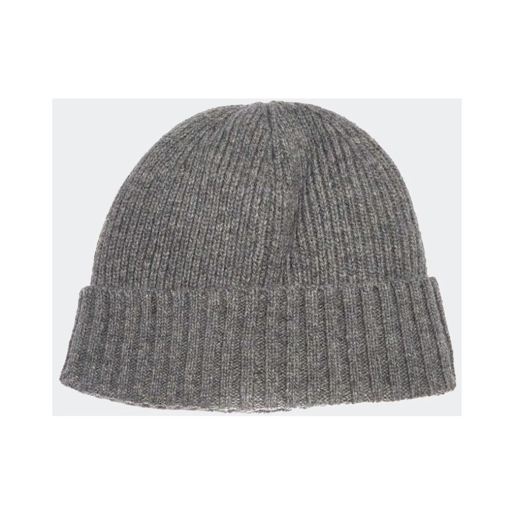 Barbour Effen kleur wol en fleece muts Gray Unisex