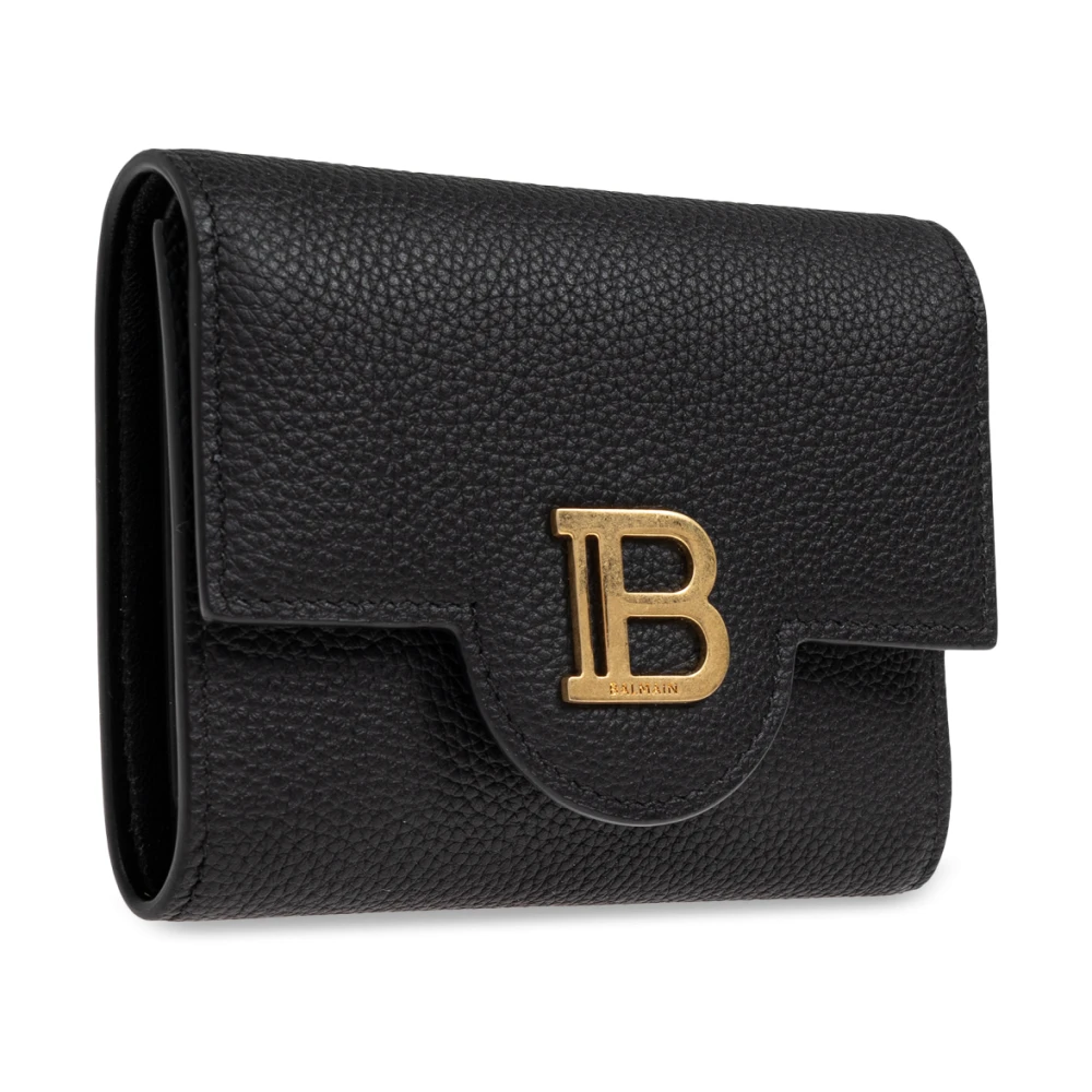 Balmain Leren portemonnee Black Heren