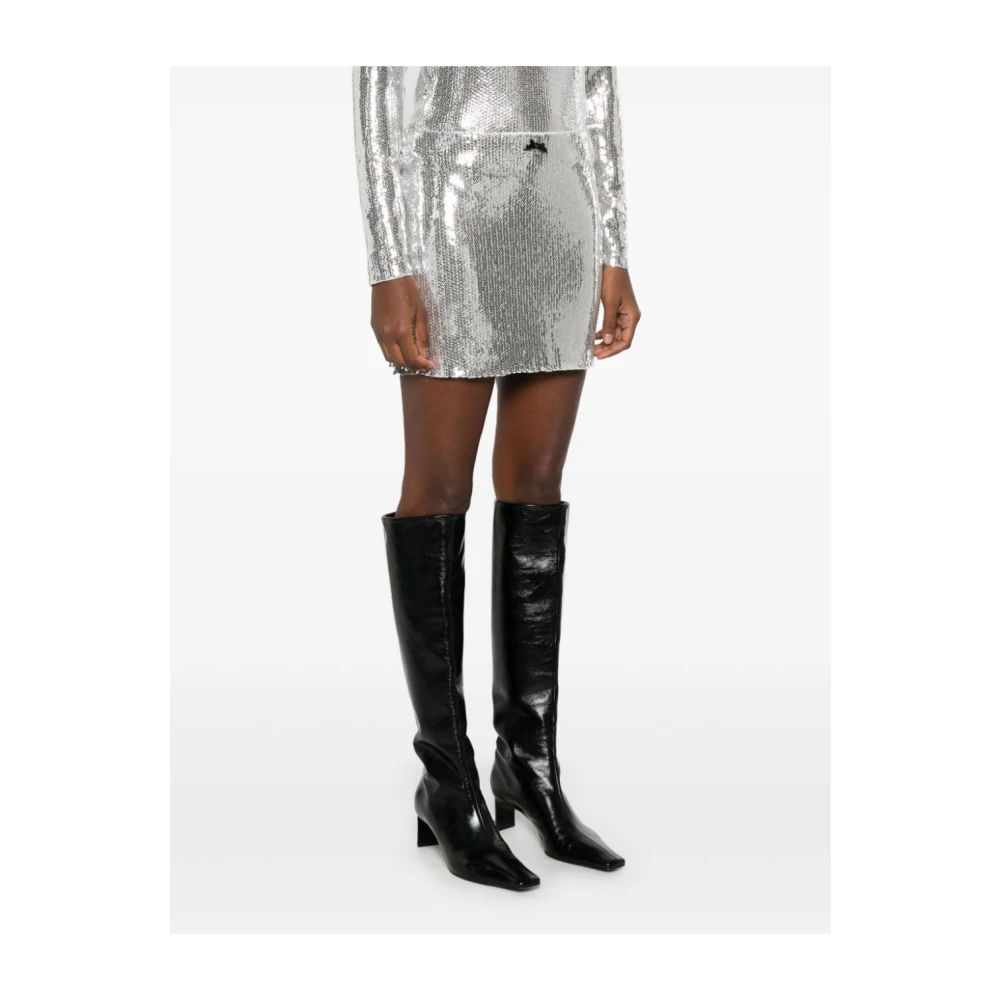 Rotate Birger Christensen Sequin Mini Rok Gray Dames