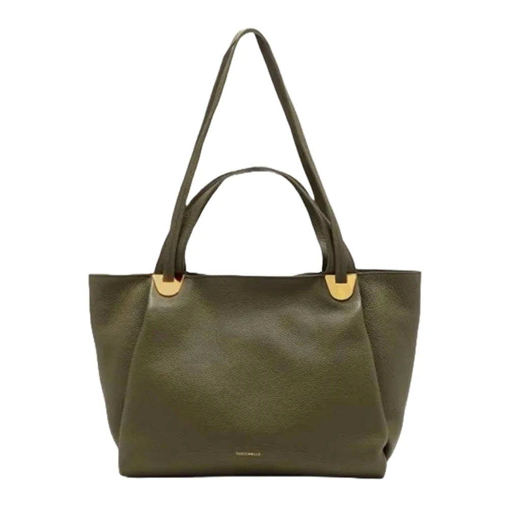 Coccinelle Leren handtas met ritssluiting Green Dames