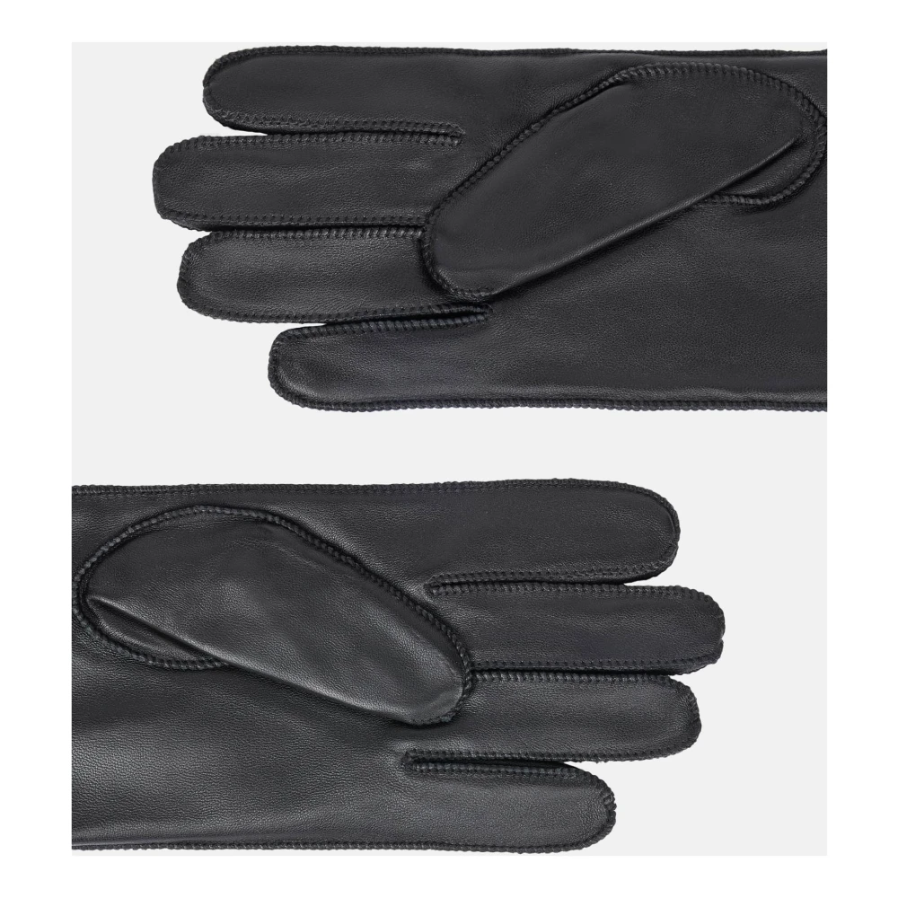 Boggi Milano Leren Handschoenen Black Heren