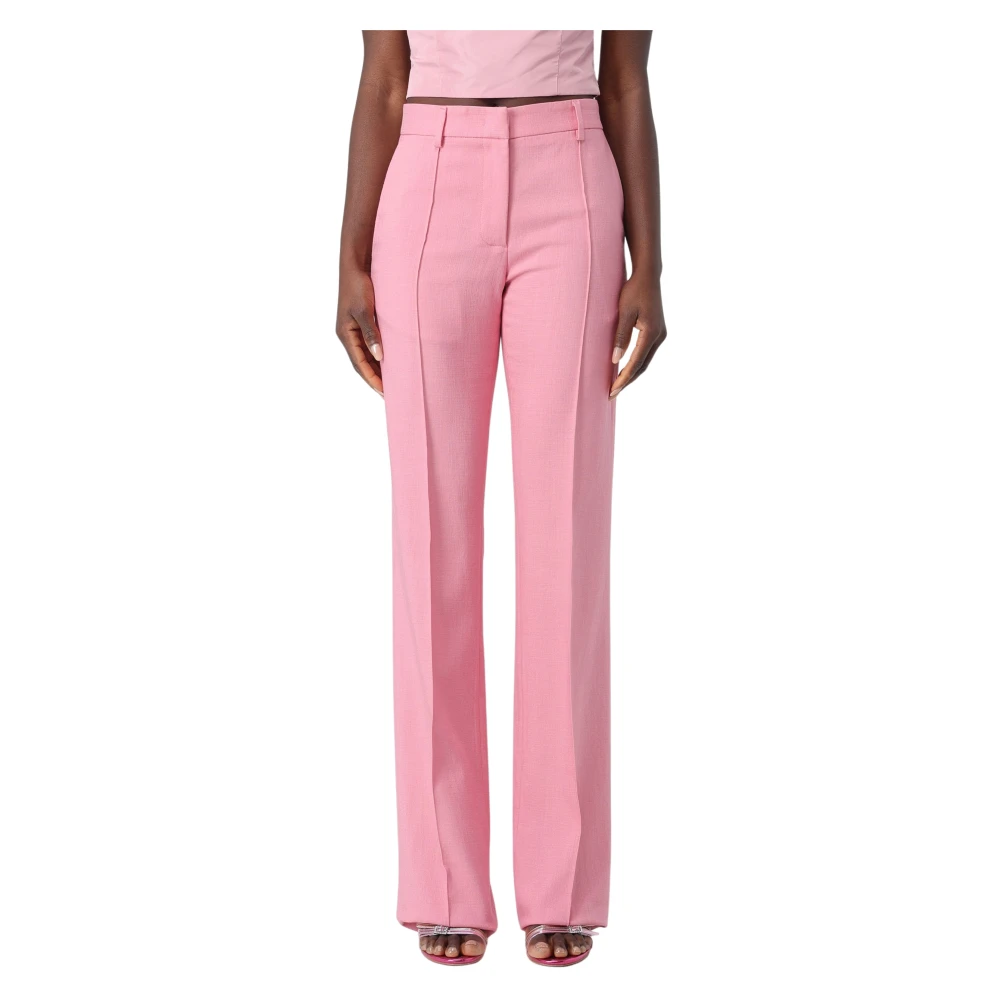 Msgm Wide Trousers Pink Dames