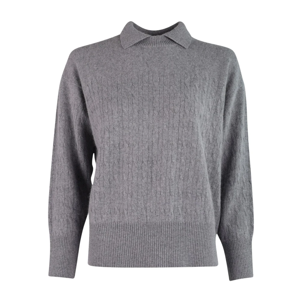 March23 Trui met ronde hals Gray Dames