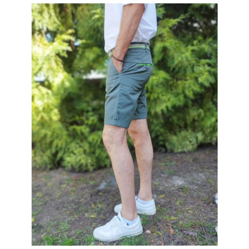 Mason's Bermuda Chino Shorts Green Heren