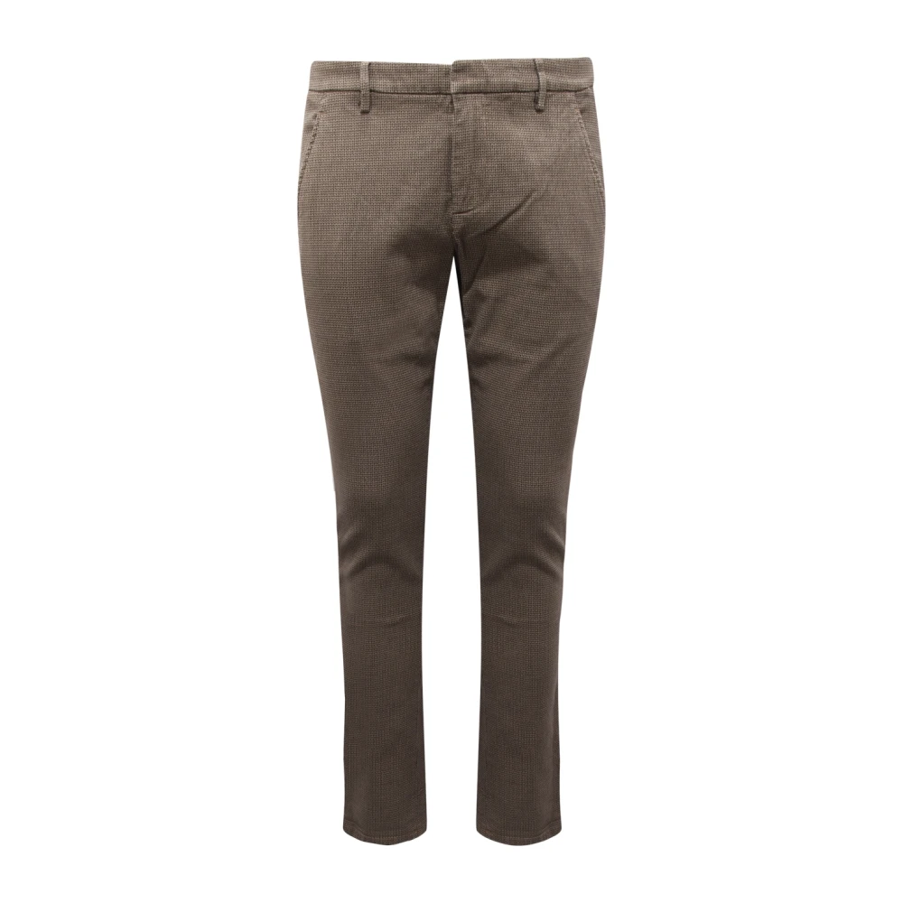 Dondup Men's Brown Slim-Fit Trousers, W30, Stylish Trousers