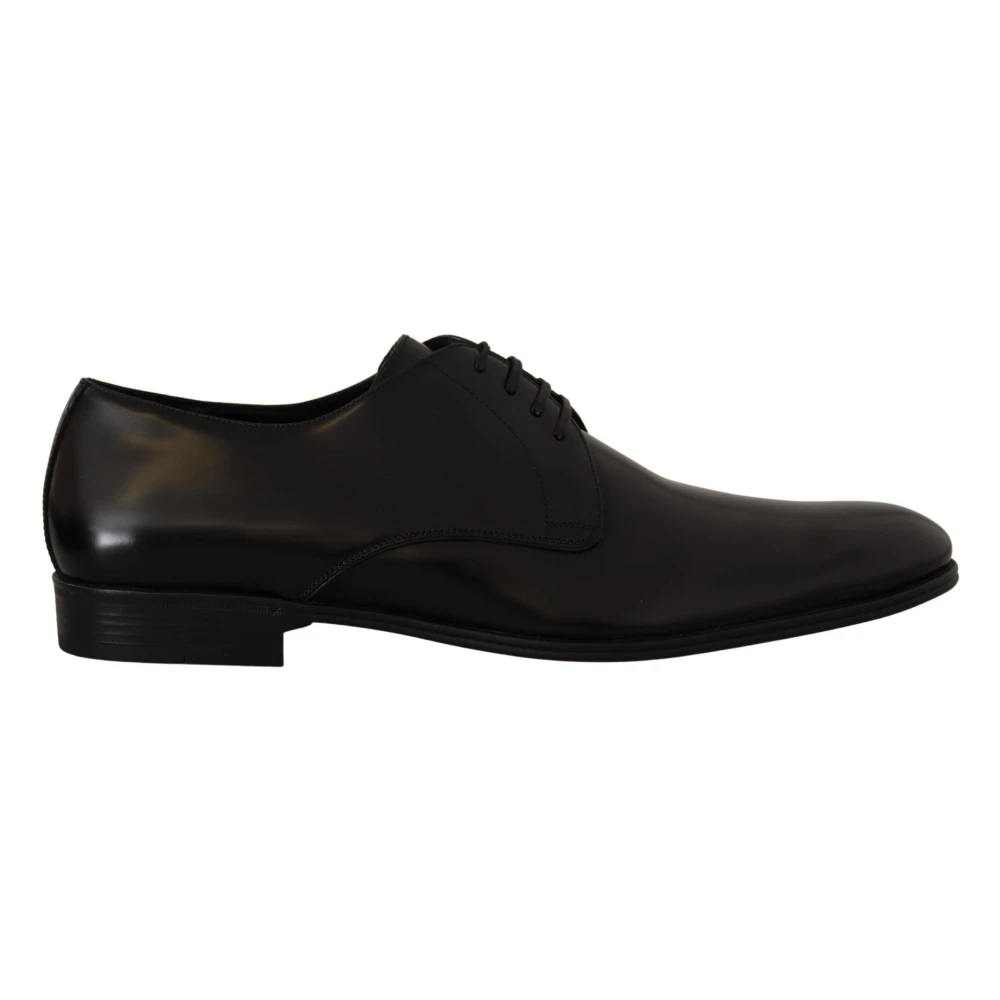 Dolce & Gabbana Men's Black Elegant Leather Derby Shoes