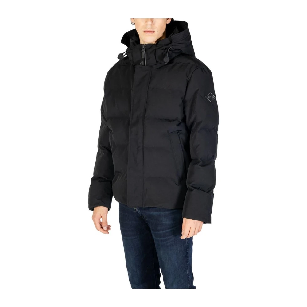 Replay Zwarte nylonjas met polyester vulling Black Heren