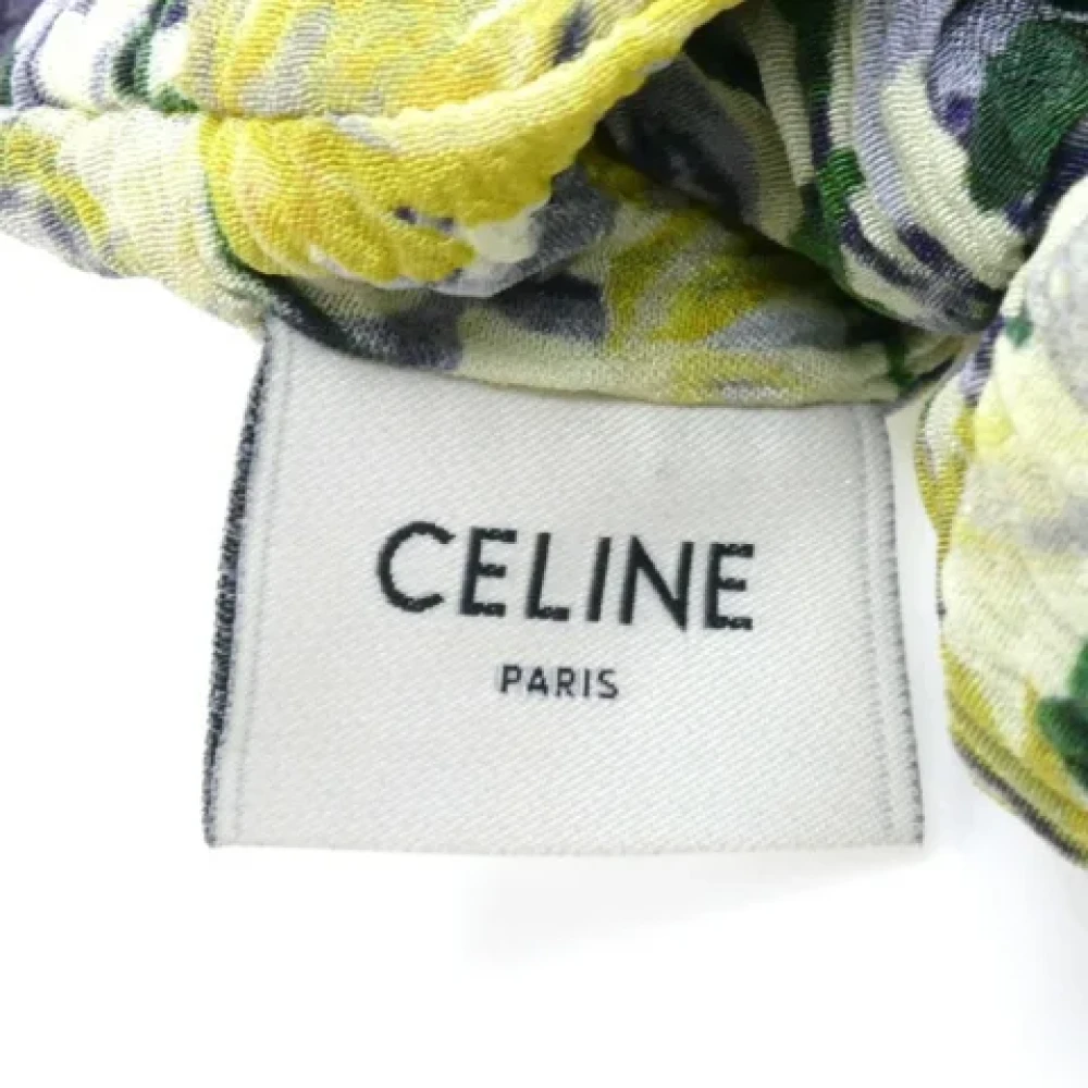 Celine Vintage Pre-owned Fabric hair-accessories Green Dames