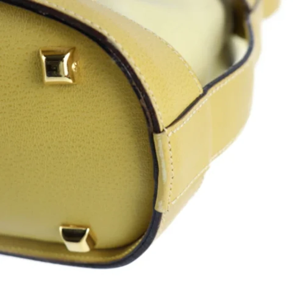 Salvatore Ferragamo Pre-owned Canvas handbags Yellow Dames