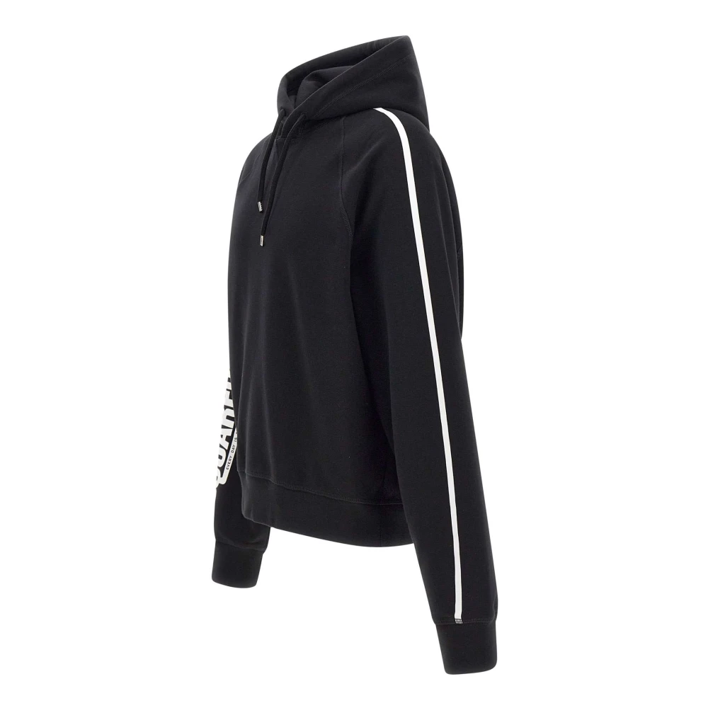 Dsquared2 Zwarte Cipro Katoenen Sweatshirt Hoodie Black Heren