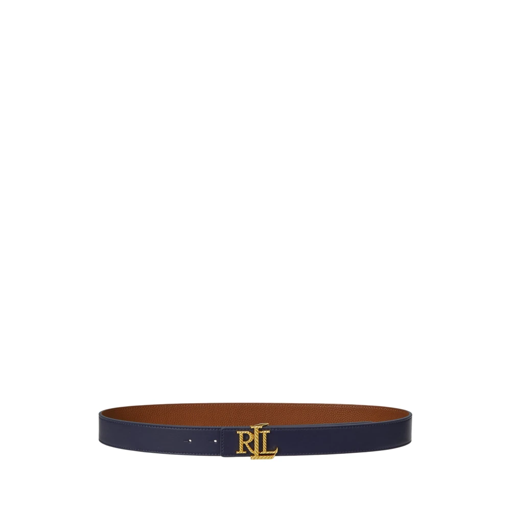 Ralph Lauren Women's Blue Belts, Xs, Reversible Embossed Belt