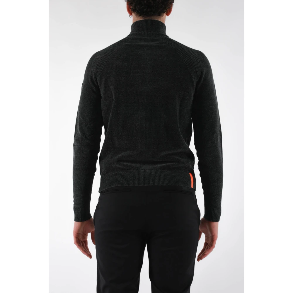 RRD Velvet Cardigan met Ritssluiting Green Heren
