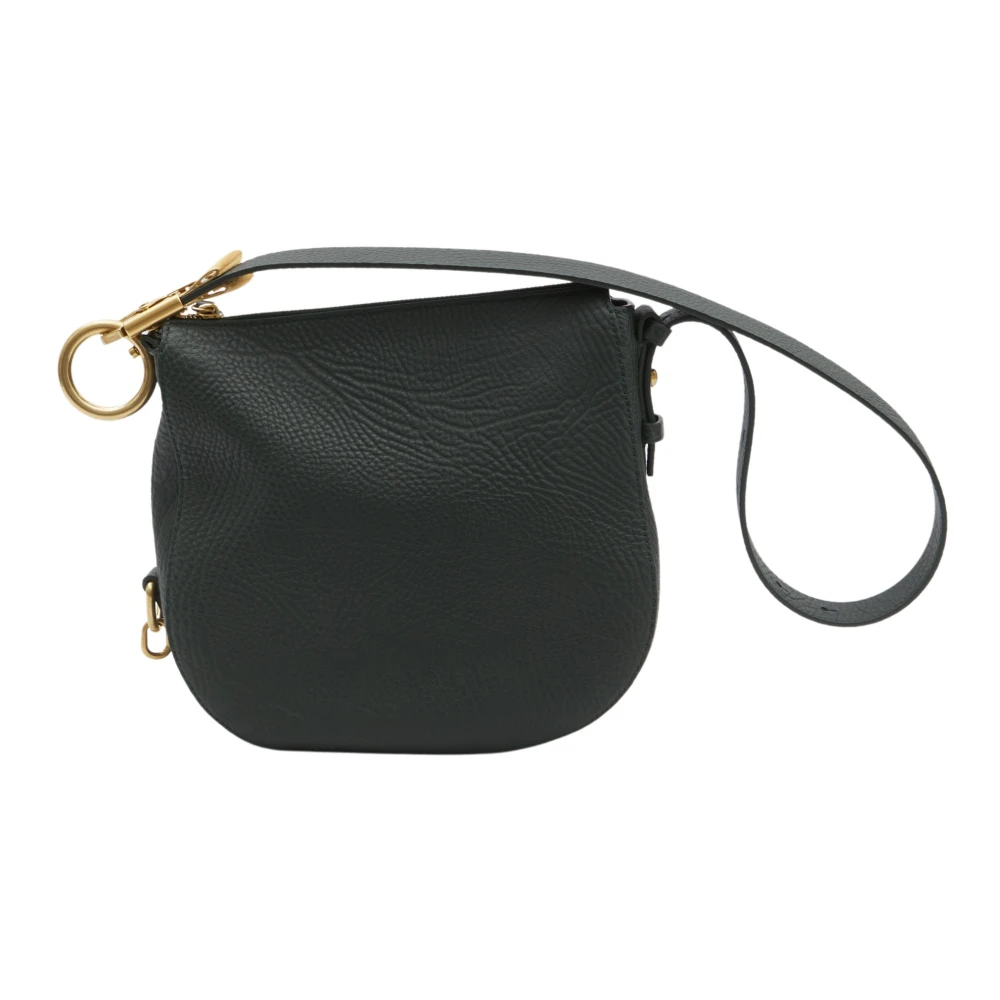 Burberry Groene Schoudertas van Korrelig Kalfsleer Green Dames
