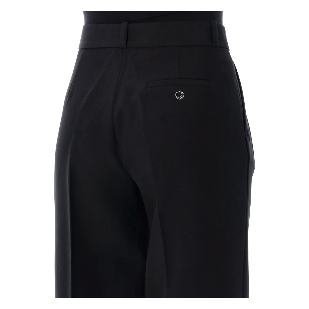 Coperni Zwarte Wijde Pijp Getailleerde Broek Black Dames