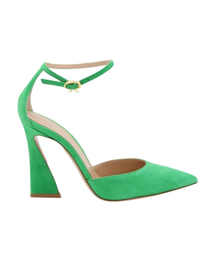 talons-en-daim-vert-avec-bride-de-cheville