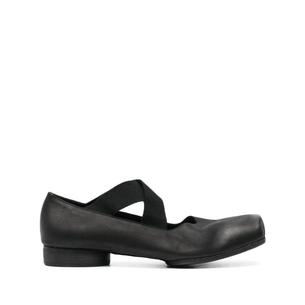 UMA Wang Zwarte platte schoenen Black Dames
