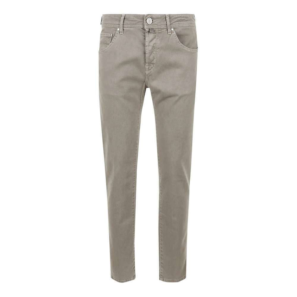 Jacob Cohën Elastische katoenen broek Beige Heren