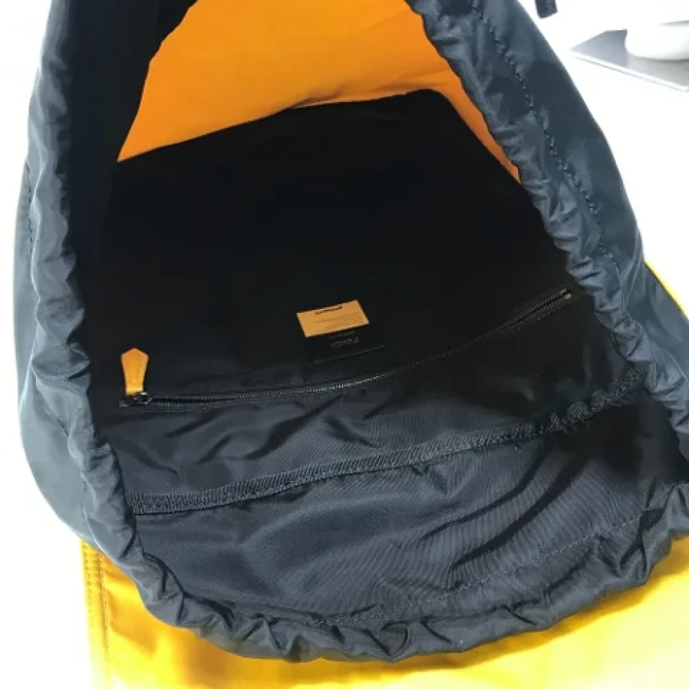 Fendi Vintage Pre-owned Fabric backpacks Yellow Heren