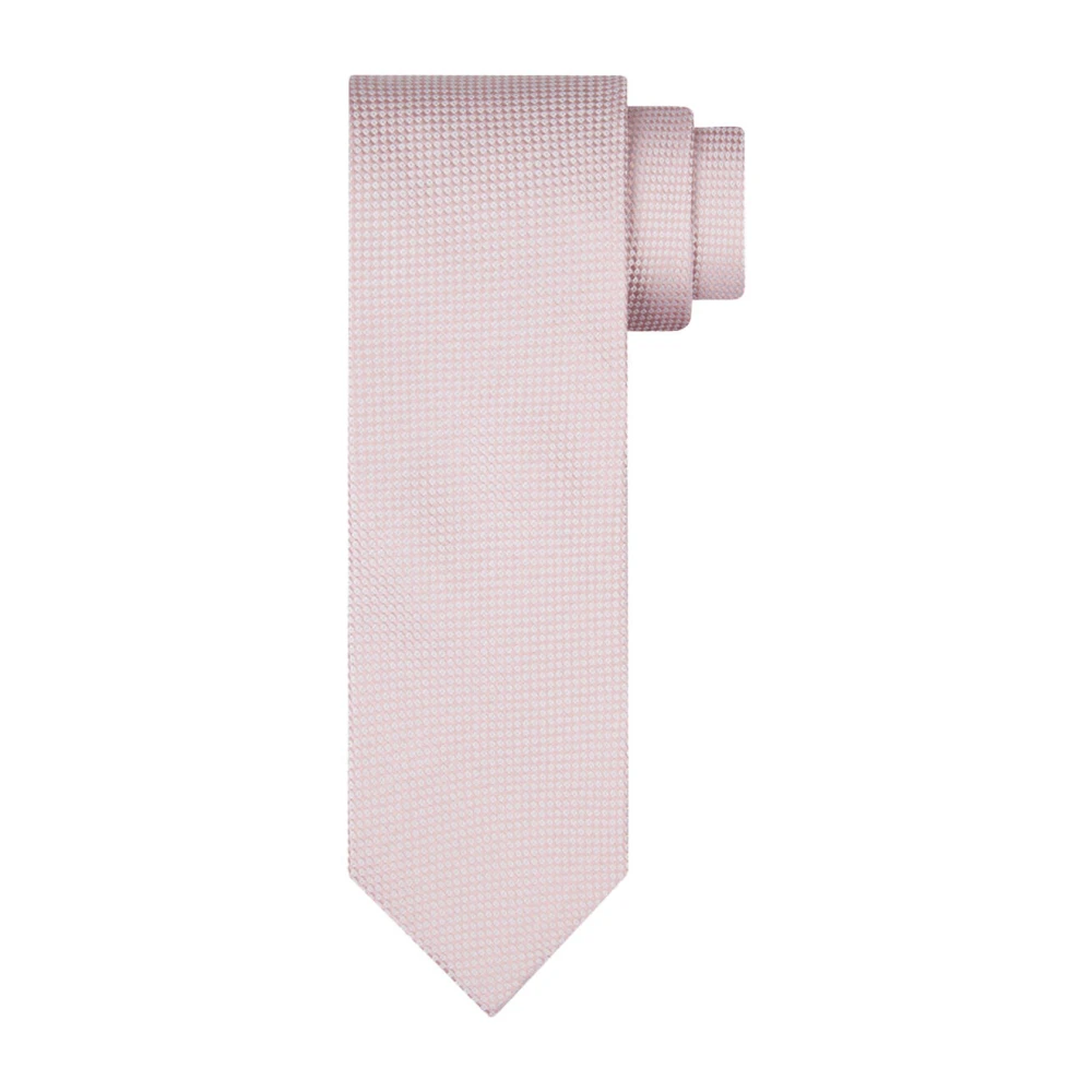 Profuomo Zijden Geweven Roze Stropdas Pink Heren