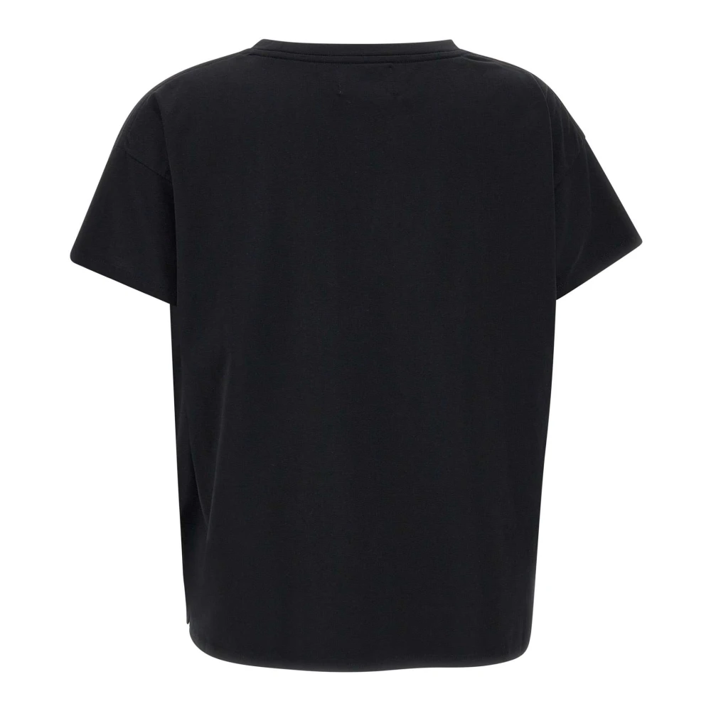 Loulou Studio Zwarte Supima-katoenen T-shirt Basiluzzo Black Dames