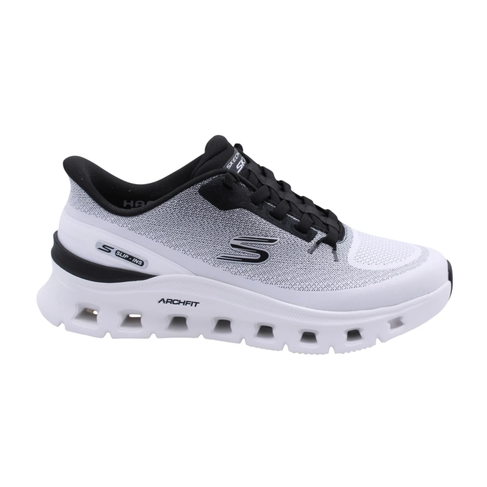 Skechers Men's White Sneakers, 10 Uk, Borrelmix