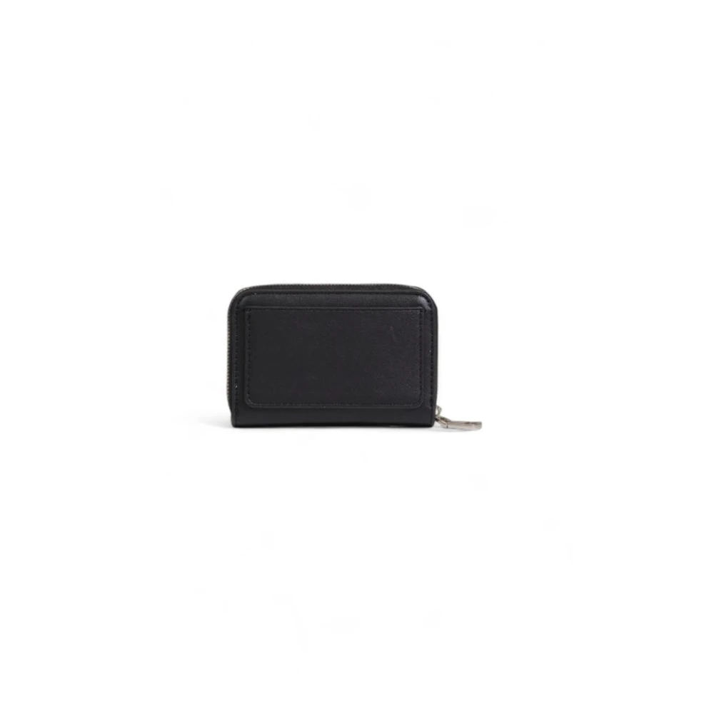 Calvin Klein Jeans Kleine Polyurethaan Portemonnee Lente Zomer Collectie Black Dames