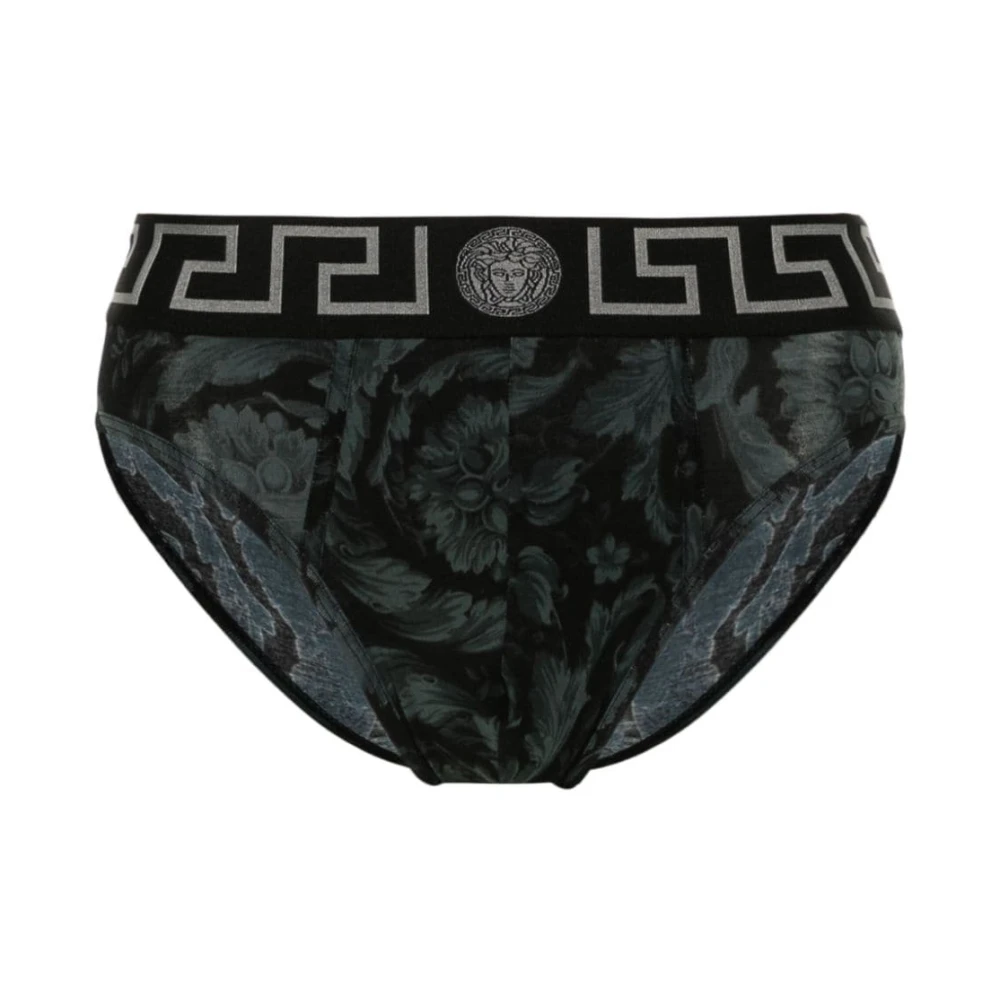 Versace Zwarte Greca Border Ondergoed Black Heren