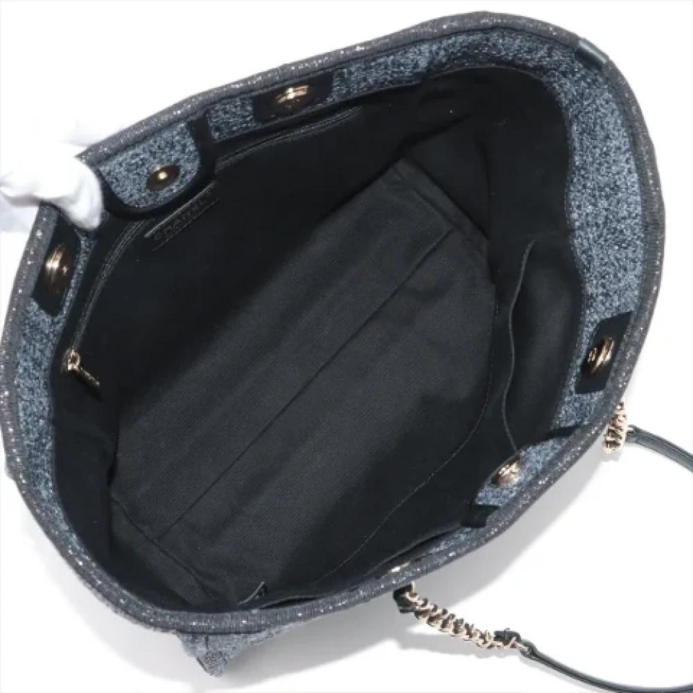 Chanel Vintage Pre-owned Canvas chanel-bags Blue Dames