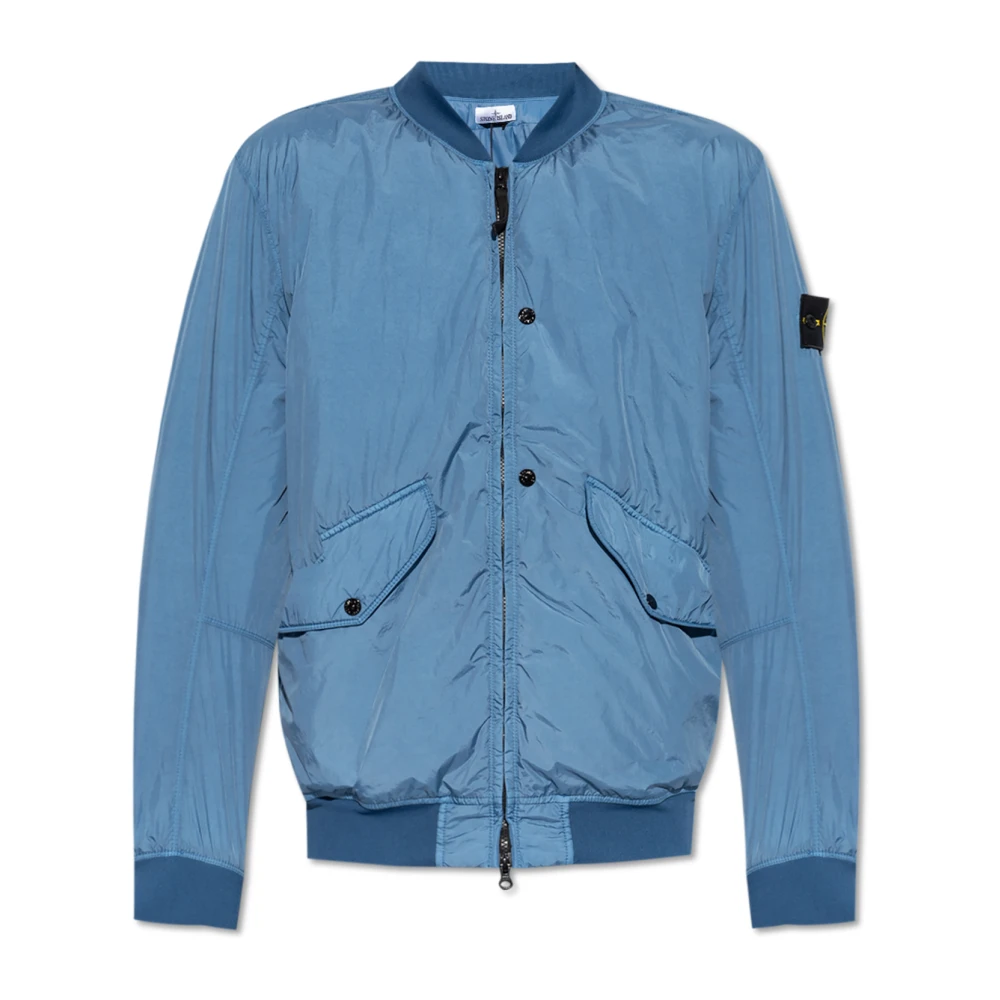 Stone Island Jacka med logotyp Blue, Herr