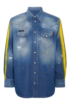 Oversize Jeansskjorta