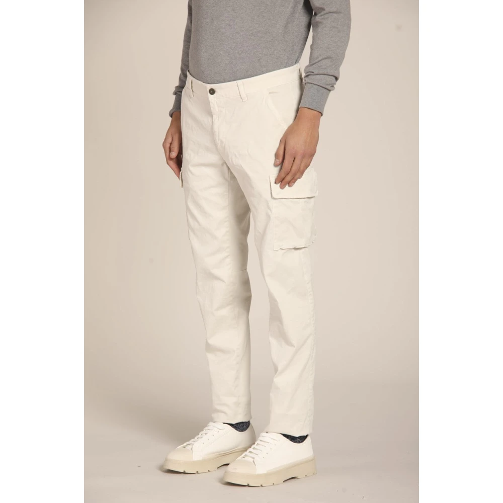 Mason's Extra Slim Fit Cargo Broek White Heren