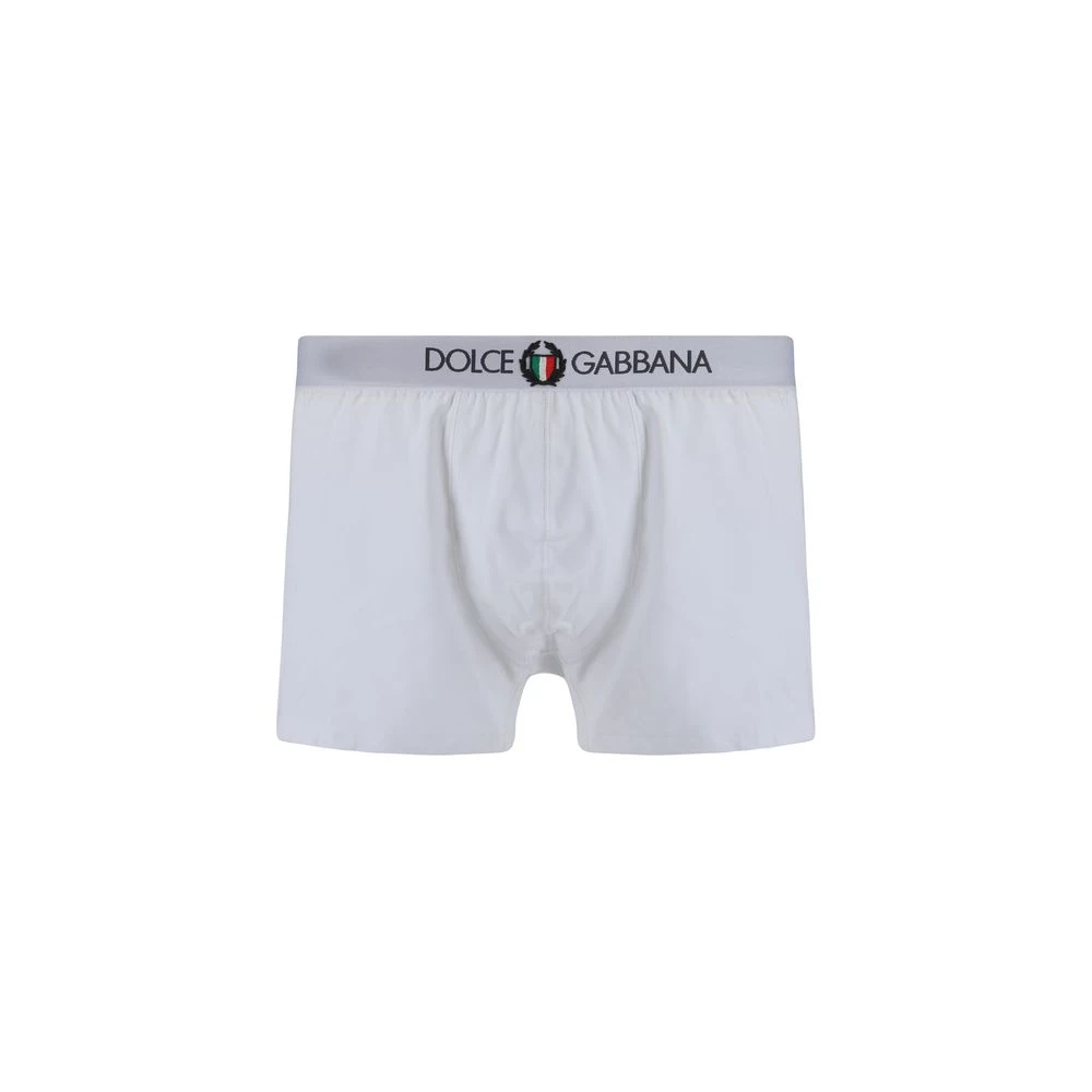 Dolce & Gabbana Men's White Cotton Briefs With Logo Waistband - Underpants - 3XL - Underwear