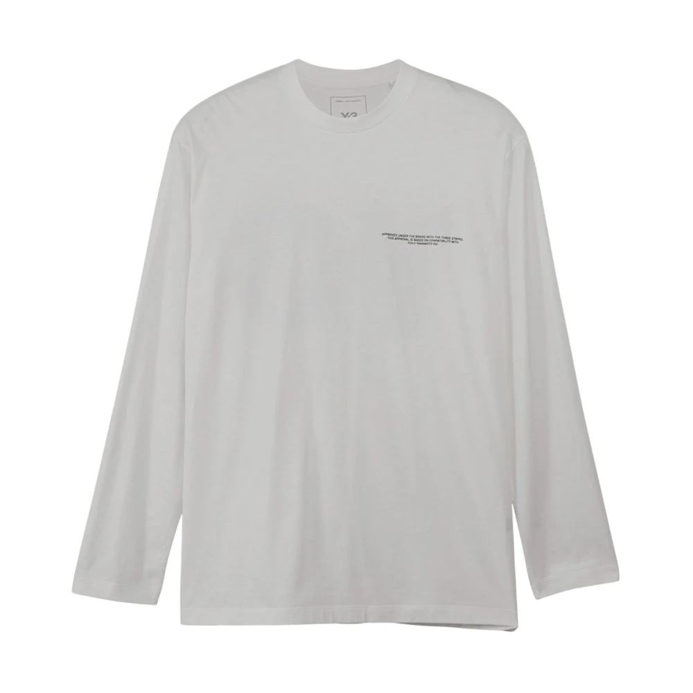 Y-3 Katoenen Logo Tee White Heren