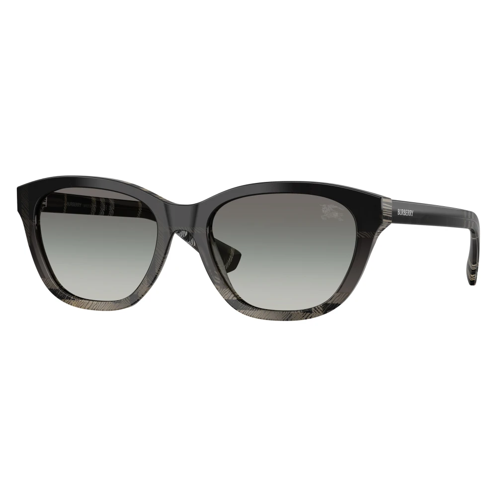 Burberry Black 0Be4486 Round Check Sunglasses - Image 4