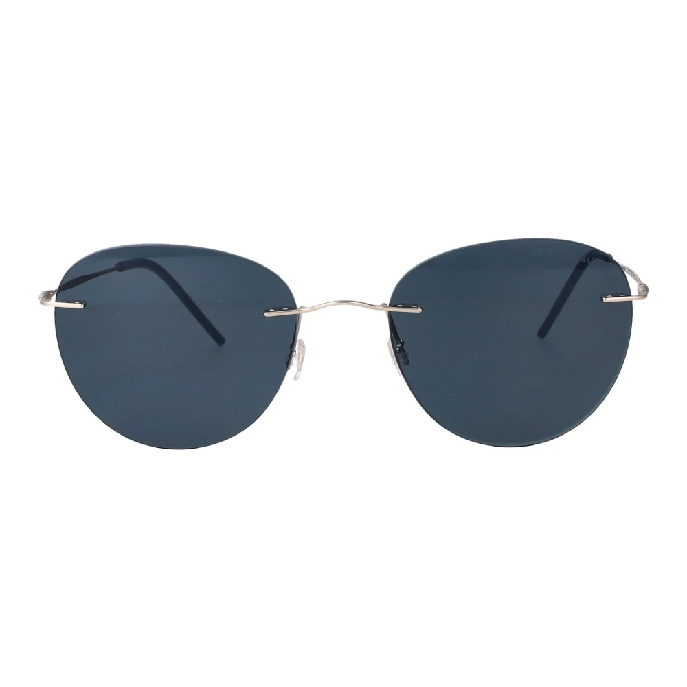 Giorgio Armani Man Sunglass AR6182 - Frame color: Matte Silver, Lens color: Dark Grey - Image 3