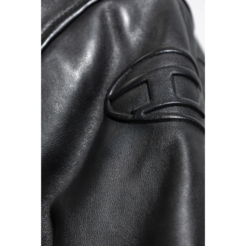 Diesel Leren jas L-Khan Black Heren