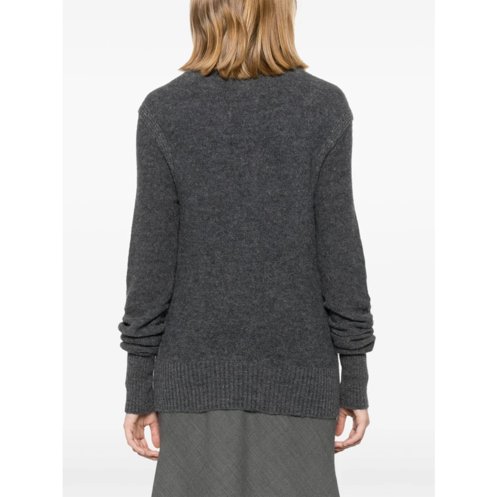 Philosophy di Lorenzo Serafini Grijze Gebreide Wollen Trui Gray Dames