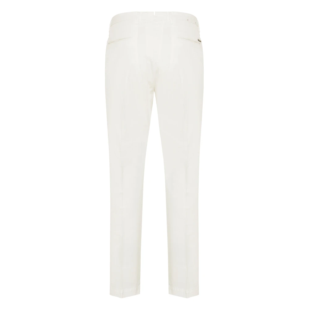 Corneliani Lyocell Katoenen Broek met Zakken White Heren