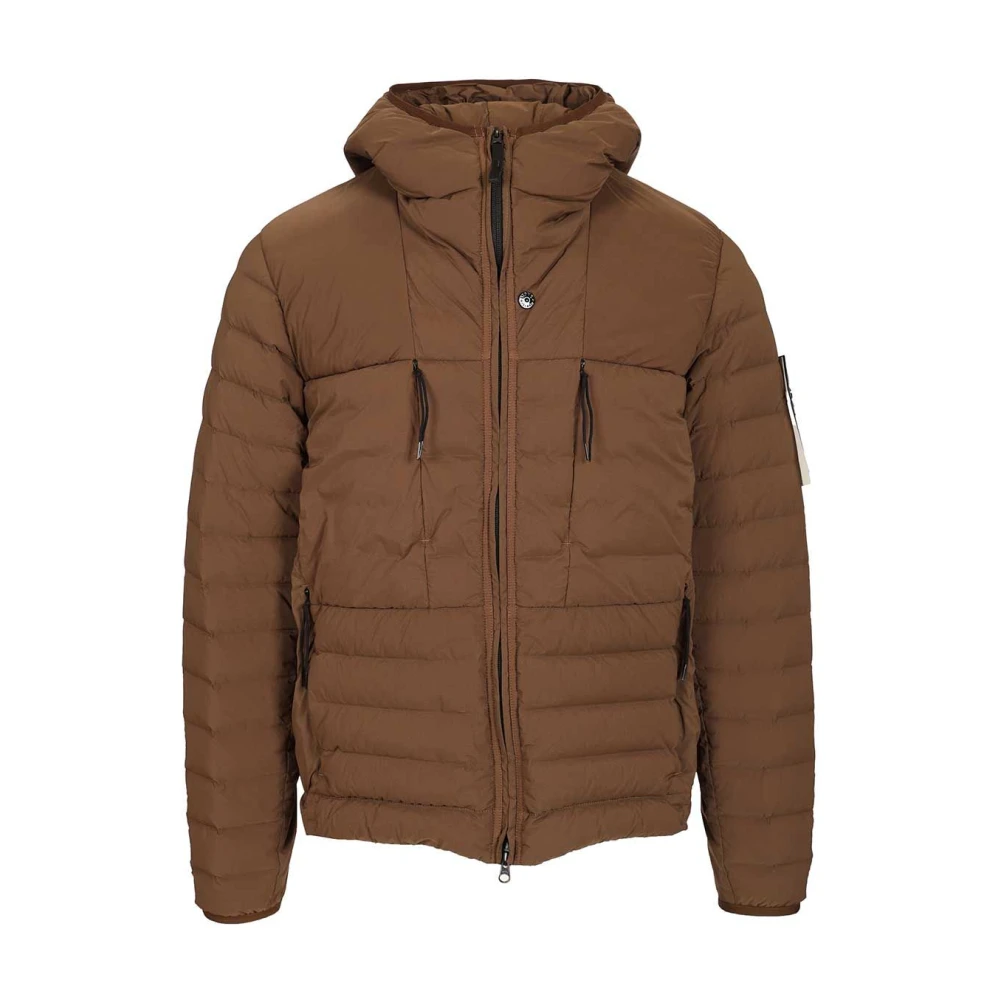 Stone Island Brown Down Jackets, Male, L, David-Tc Jacket