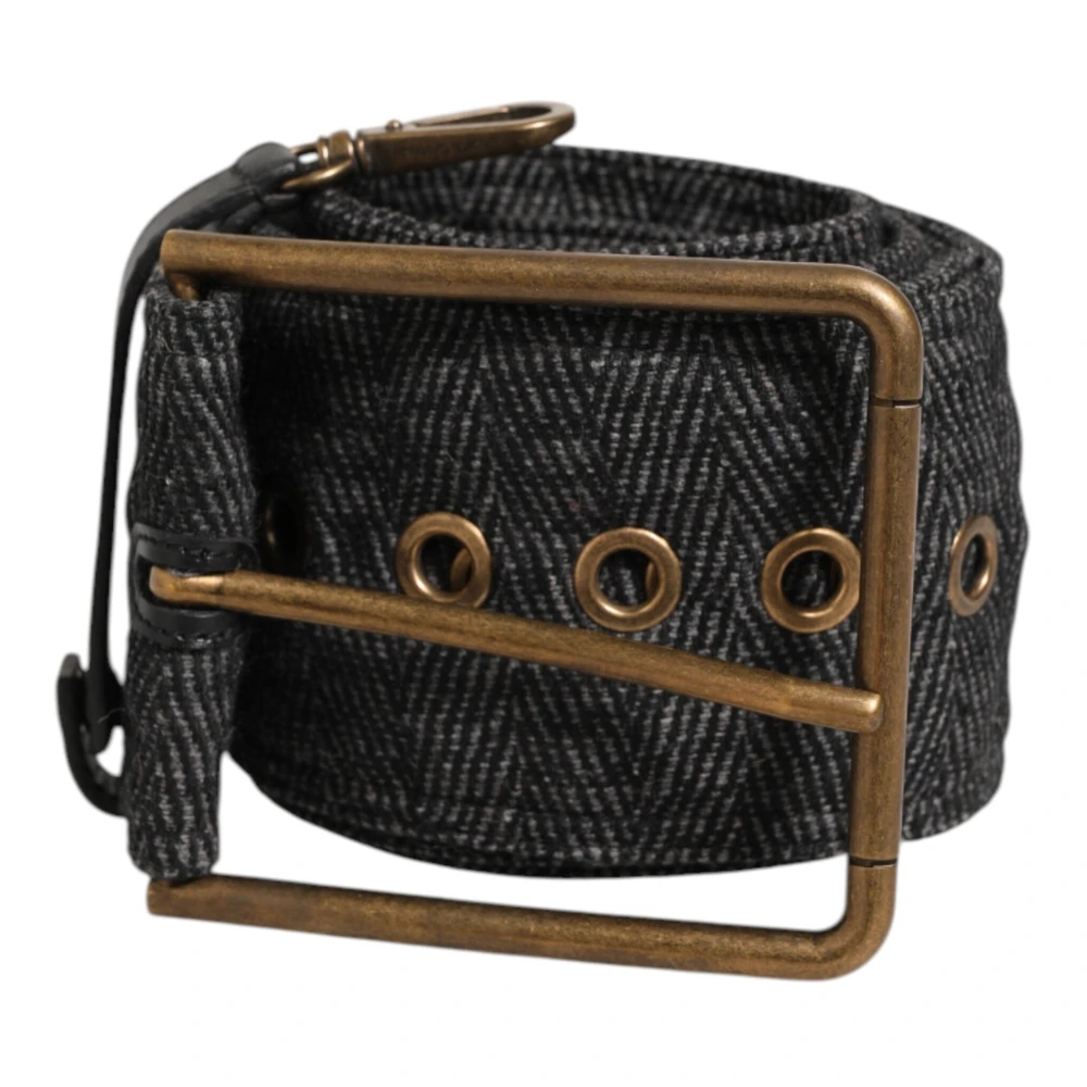 Dolce & Gabbana Unisex Gray Waist Belt - Belts - One Size - Accessories