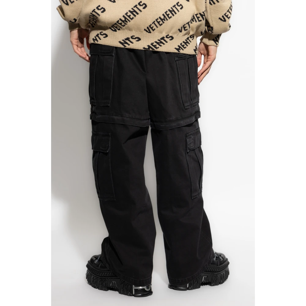 Vetements Jeans met zakken Black Heren