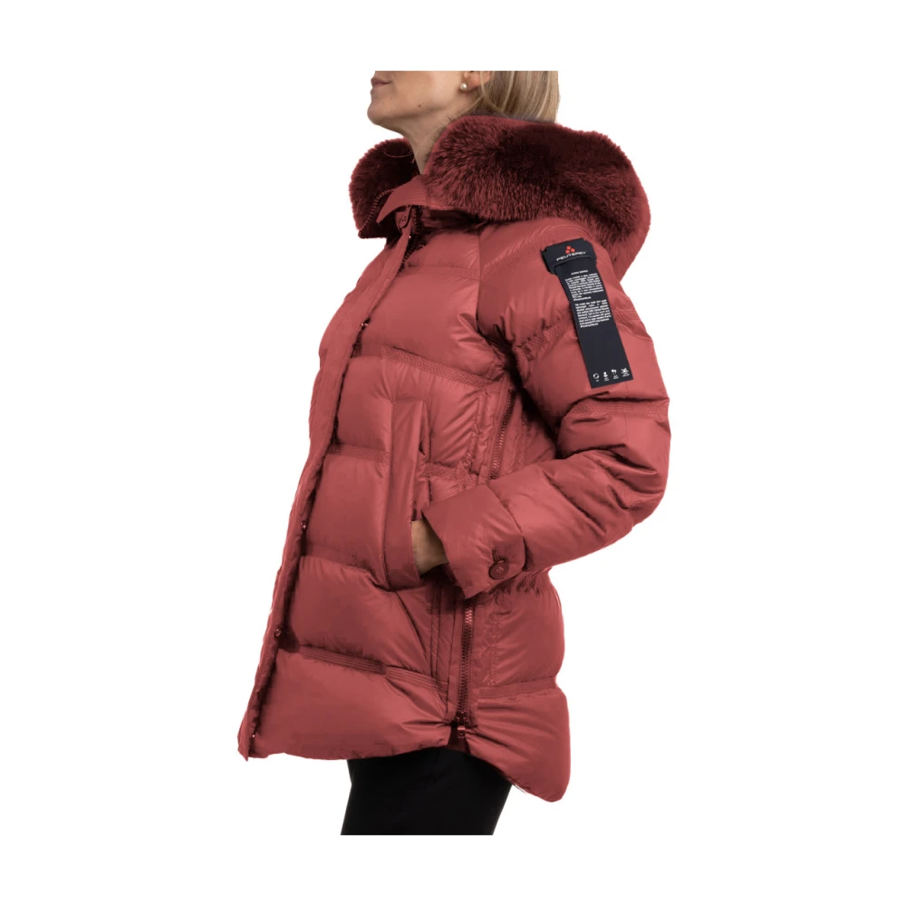 Peuterey Gewatteerde Polyester Parka Jas Red Dames