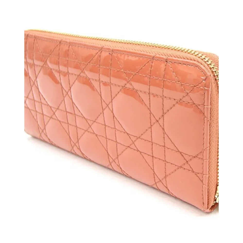 Dior Vintage Pre-owned Leather wallets Orange Dames